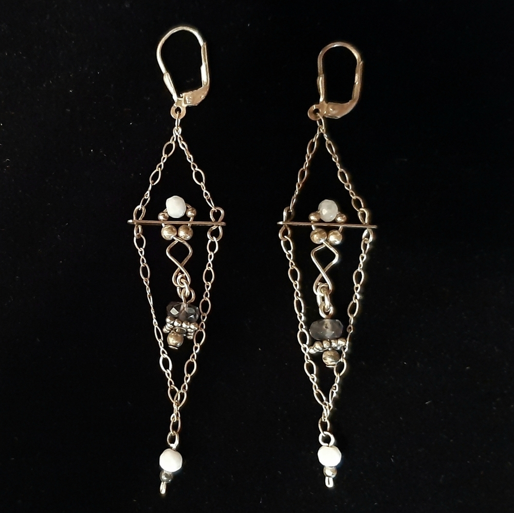 Sterling Silver and pearl earrings